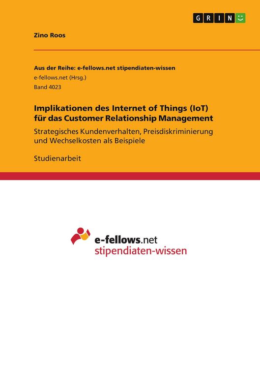 Produktbild: Implikationen des Internet of Things (IoT) f&uuml;r das Customer Relationship Management