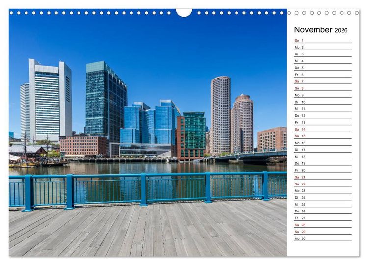 Produktbild: Stadtansichten aus Boston (Wandkalender 2026 DIN A3 quer), CALVENDO Monatskalender