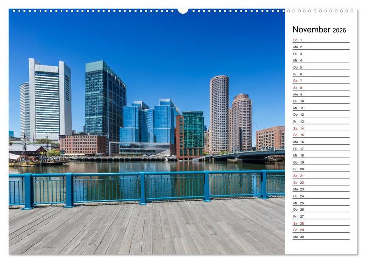 Produktbild: Stadtansichten aus Boston (Wandkalender 2026 DIN A2 quer), CALVENDO Monatskalender