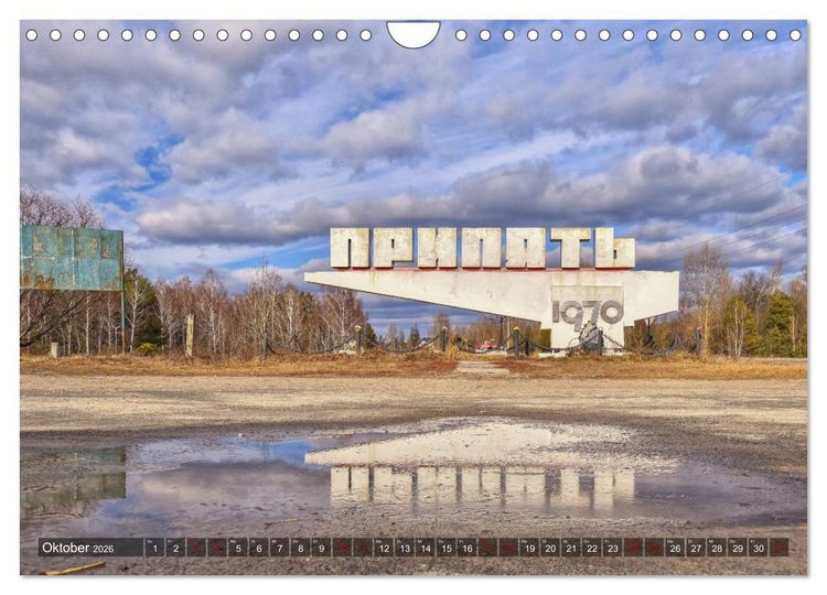 Produktbild: Tschernobyl - Prypjat - Die radioaktive Geisterstadt (Wandkalender 2026 DIN A4 quer), CALVENDO Monatskalender