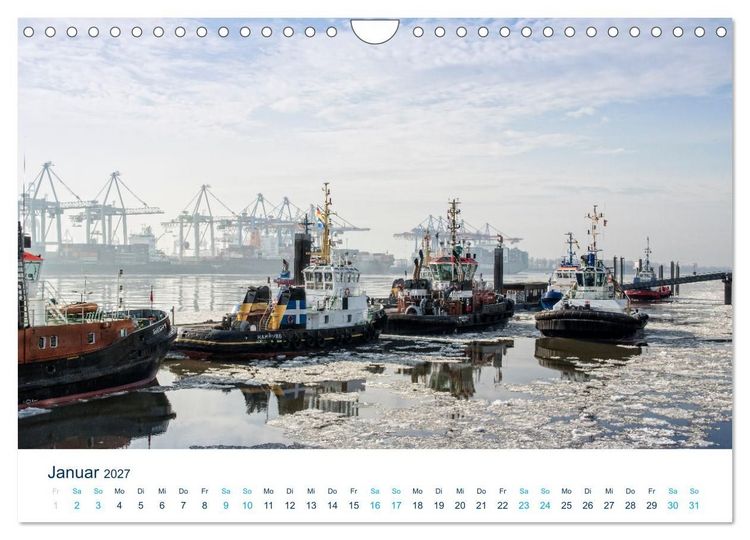 Produktbild: Schiffe gucken im Hamburger Hafen (Wandkalender 2027 DIN A4 quer), CALVENDO Monatskalender