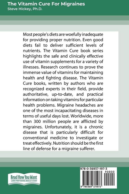 Produktbild: The Vitamin Cure for Migraines (16pt Large Print Edition)