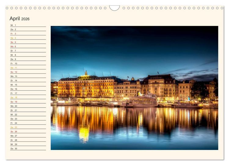 Produktbild: Stockholm - Venedig des Nordens (Wandkalender 2026 DIN A3 quer), CALVENDO Monatskalender