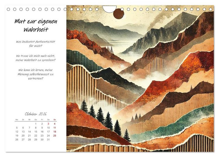 Produktbild: Dein Jahr der St&auml;rke - Reflexionskalender f&uuml;r mehr Selbstbewusstsein (Wandkalender 2026 DIN A4 quer), CALVENDO Monatskalender