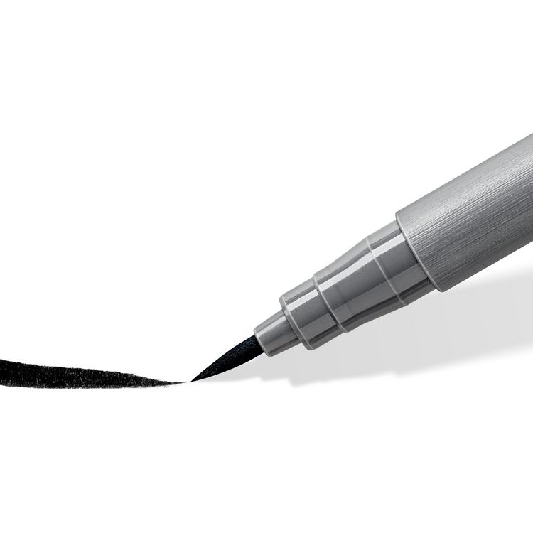 Produktbild: STAEDTLER Schreib- und Zeichbedarf pigment soft brush Fasermaler Grey Colours, 6er Set