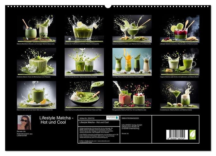 Produktbild: Lifestyle Matcha - Hot und Cool (Wandkalender 2027 DIN A2 quer), CALVENDO Monatskalender