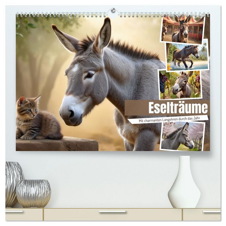 Produktbild: Eseltr&auml;ume (hochwertiger Premium Wandkalender 2026 DIN A2 quer), Kunstdruck in Hochglanz
