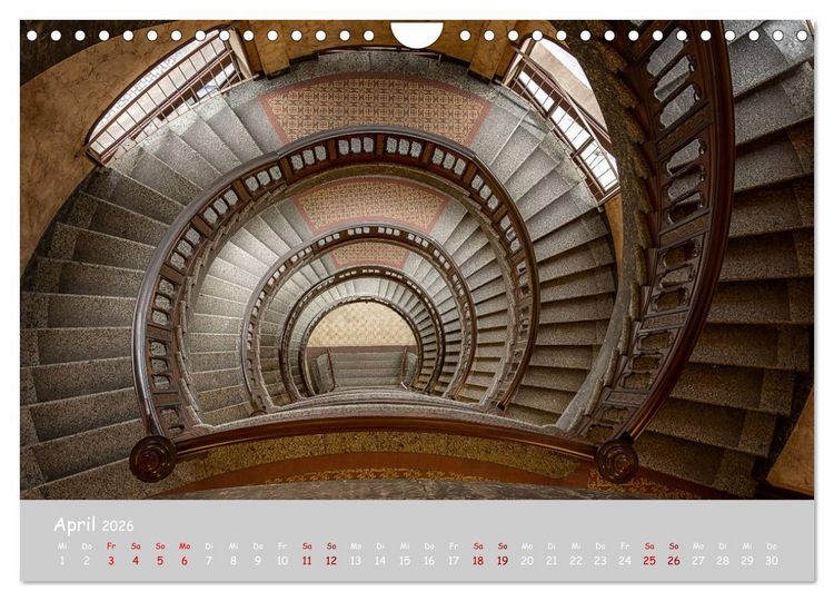 Produktbild: Hamburger Treppenspiralen (Wandkalender 2026 DIN A4 quer), CALVENDO Monatskalender