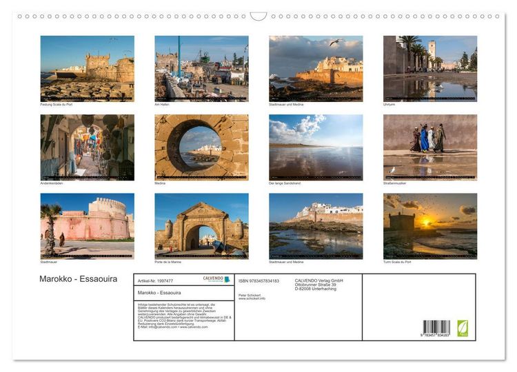 Produktbild: Marokko - Essaouira (Wandkalender 2026 DIN A2 quer), CALVENDO Monatskalender