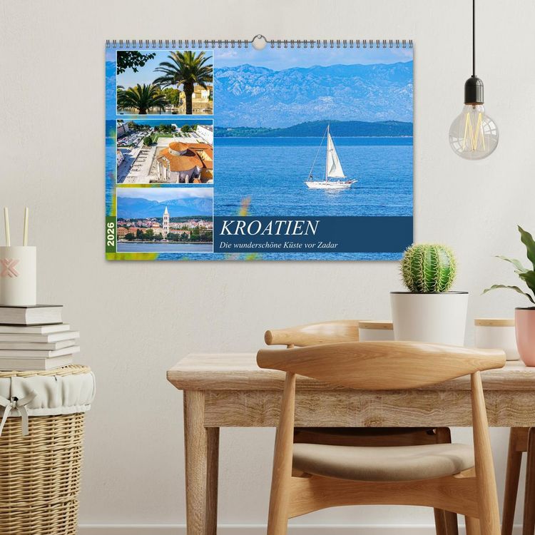 Produktbild: Kroatien Die wundersch&ouml;ne K&uuml;ste vor Zadar (Wandkalender 2026 DIN A3 quer), CALVENDO Monatskalender