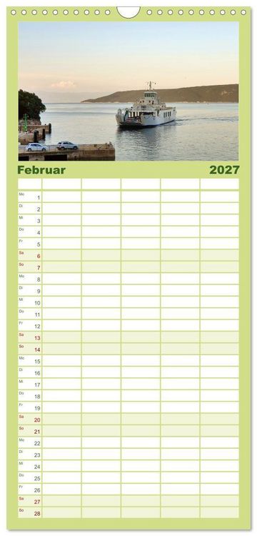 Produktbild: Familienplaner 2027 - Die Insel Cres - Raue Sch&ouml;nheit in Kroatien mit 5 Spalten (Wandkalender, 21 x 45 cm) CALVENDO