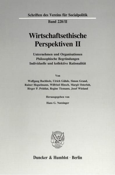 Produktbild: Wirtschaftsethische Perspektiven II.