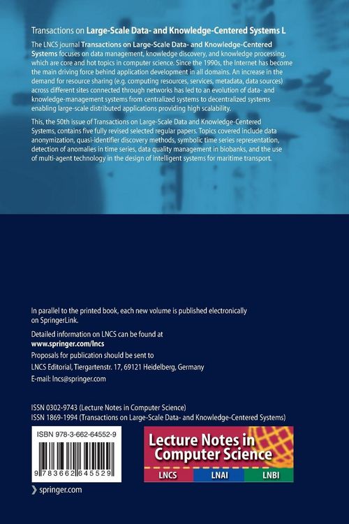 Produktbild: Transactions on Large-Scale Data- and Knowledge-Centered Systems L