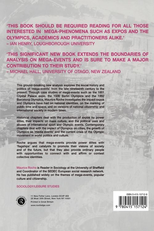 Produktbild: Megaevents and Modernity