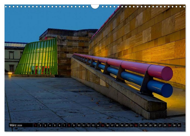 Produktbild: Stuttgart - Blue City Lights (Wandkalender 2026 DIN A3 quer), CALVENDO Monatskalender