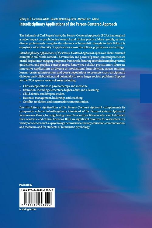 Produktbild: Interdisciplinary Applications of the Person-Centered Approach