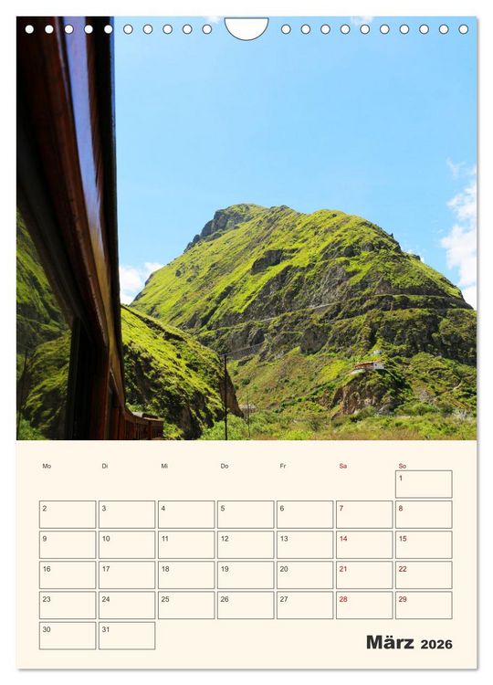 Produktbild: Ecuador - Terminplaner (Wandkalender 2026 DIN A4 hoch), CALVENDO Monatskalender