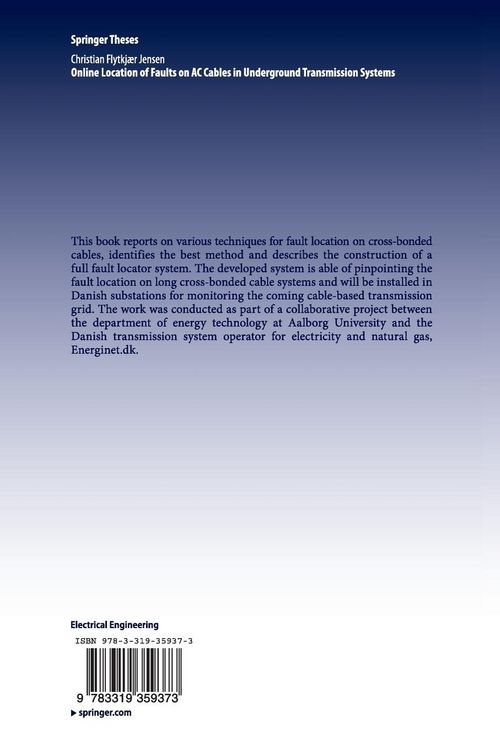 Produktbild: Online Location of Faults on AC Cables in Underground Transmission Systems