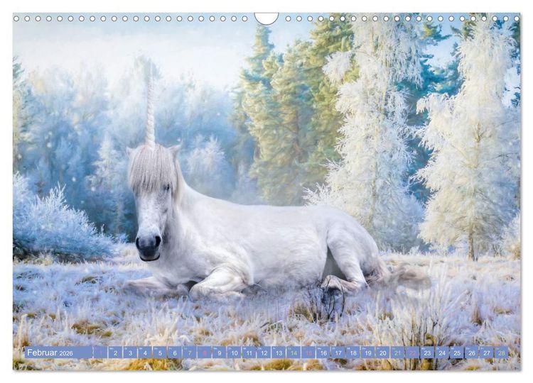 Produktbild: Einhorn Zauber - anmutige Einhornbilder (Wandkalender 2026 DIN A3 quer), CALVENDO Monatskalender
