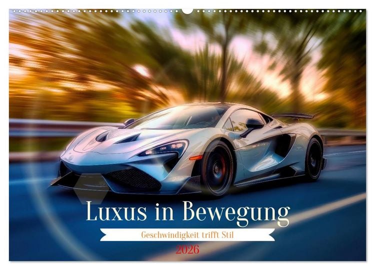 Produktbild: Luxus in Bewegung (Wandkalender 2026 DIN A2 quer), CALVENDO Monatskalender