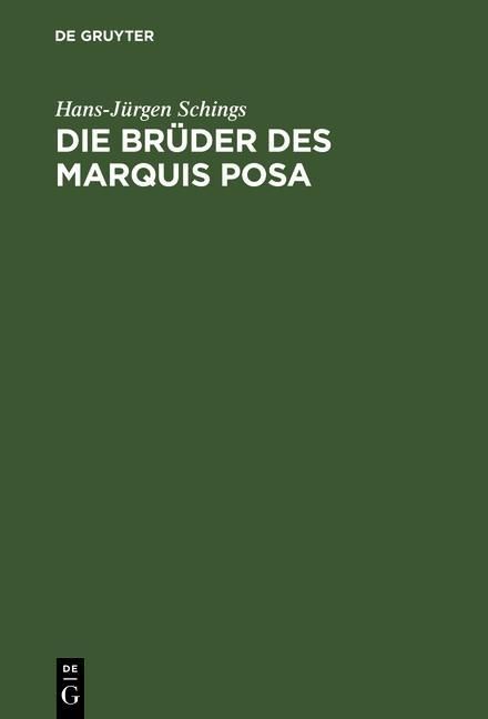 Produktbild: Die Br&uuml;der des Marquis Posa