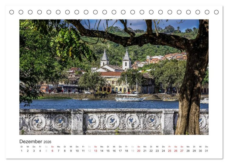 Produktbild: Brasilien 2026 Bahia - die Wiege Brasiliens (Tischkalender 2026 DIN A5 quer), CALVENDO Monatskalender
