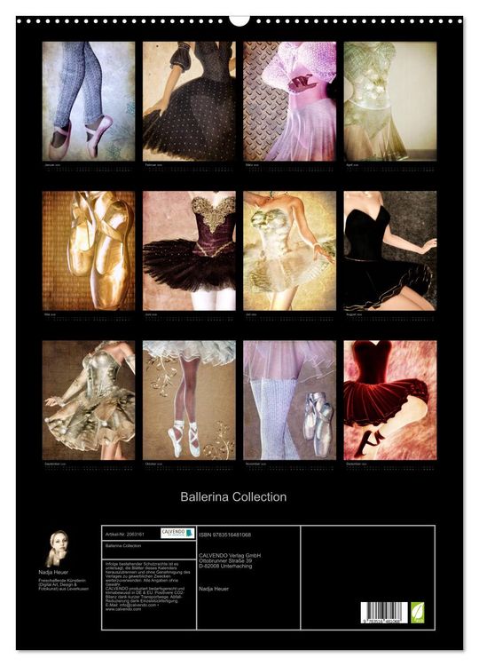Produktbild: Ballerina Collection (Wandkalender 2026 DIN A2 hoch), CALVENDO Monatskalender
