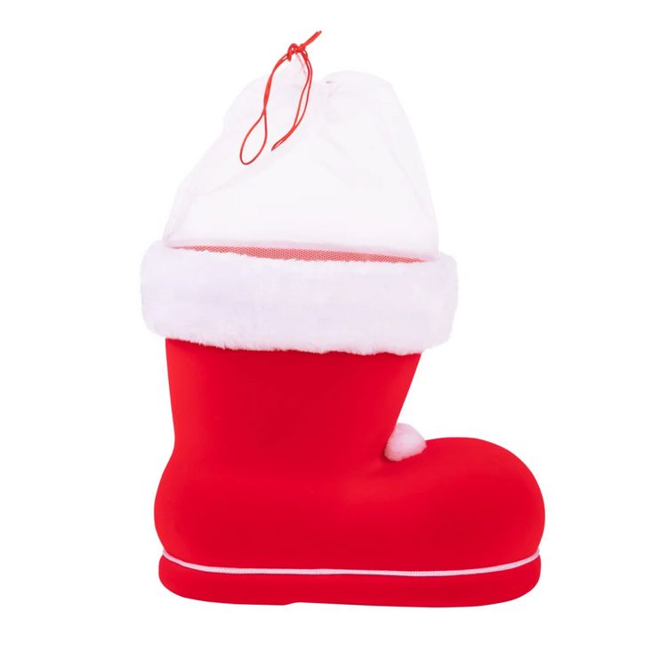 Produktbild: Idena Nikolausstiefel beflockt rot/wei&szlig; 10x9x5cm
