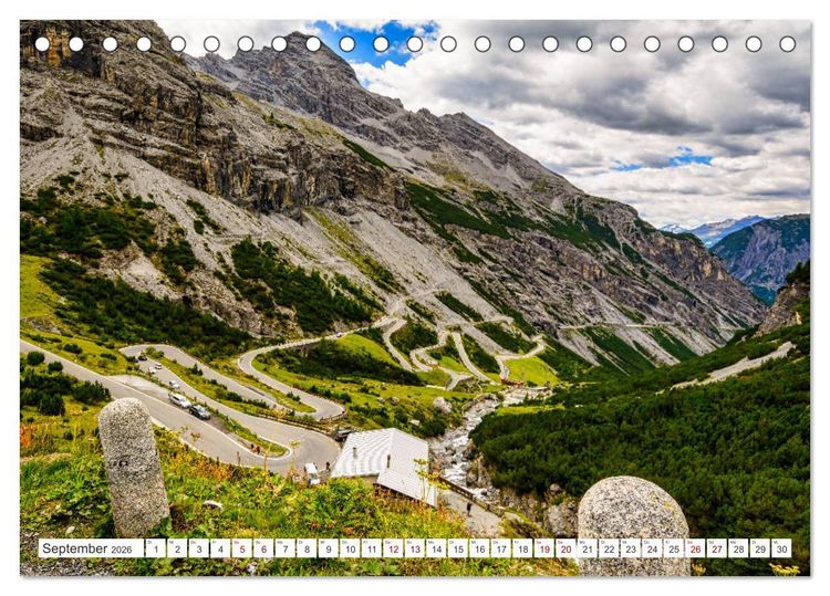 Produktbild: ALPENP&Auml;SSE &Ouml;sterreich - Schweiz - Italien (Tischkalender 2026 DIN A5 quer), CALVENDO Monatskalender