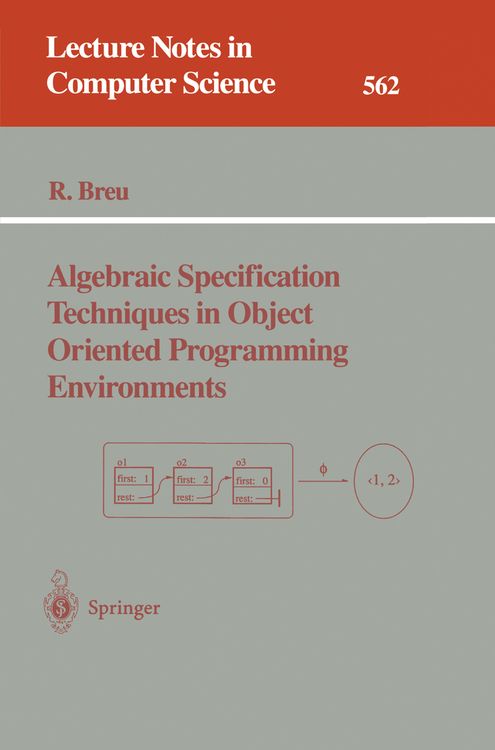 Produktbild: Algebraic Specification Techniques in Object Oriented Programming Environments