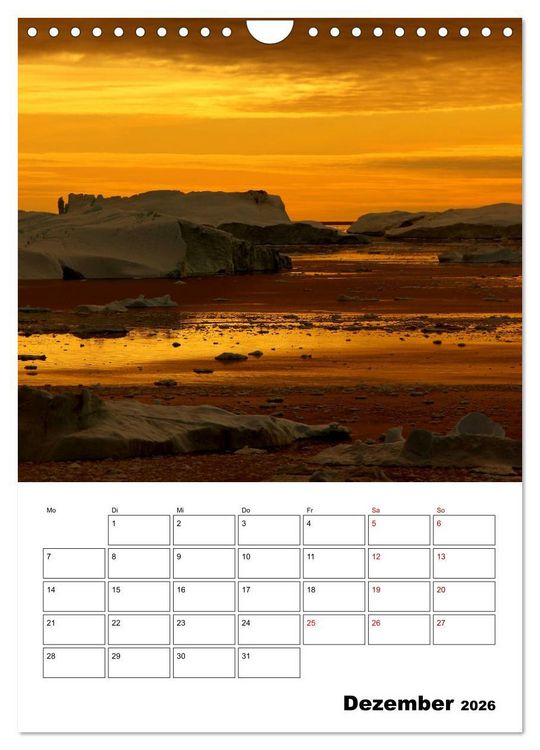 Produktbild: Die Eisberge von Ilulissat (Wandkalender 2026 DIN A4 hoch), CALVENDO Monatskalender