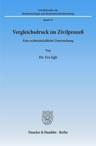 Produktbild: Vergleichsdruck im Zivilproze&szlig;.