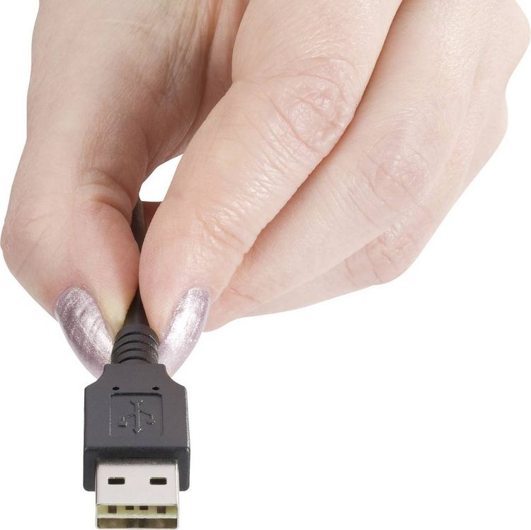 Produktbild: Renkforce USB-Kabel USB 2.0 USB-A Stecker, USB-B Stecker 1.80 m Schwarz beidseitig verwendbarer Stecker, vergoldete Steckkontakte RF-4078644