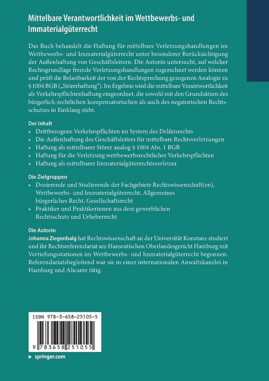 Produktbild: Mittelbare Verantwortlichkeit im Wettbewerbs- und Immaterialg&uuml;terrecht