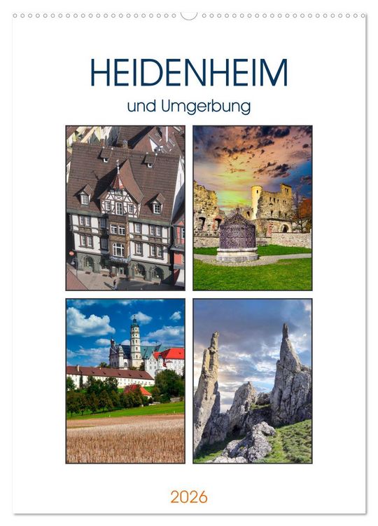 Produktbild: Heidenheim und Umgebung (Wandkalender 2026 DIN A2 hoch), CALVENDO Monatskalender