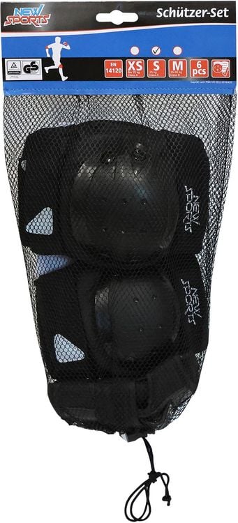 Produktbild: New Sports Sch&uuml;tzer-Set schwarz, Gr&ouml;&szlig;e S bis 25 kg