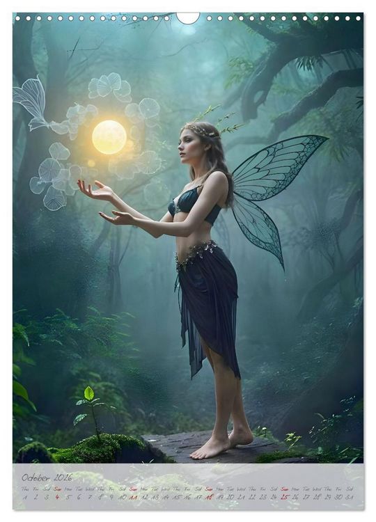 Produktbild: Heart of light, wings of colour - Emotion, colour and magic in the fairy kingdom (Wall Calendar 2026 DIN A3 portrait), CALVENDO 12 Month Wall Calendar