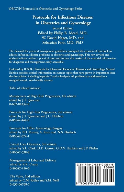 Produktbild: Protocols for Infectious Disease in Obstetrics and Gynecology