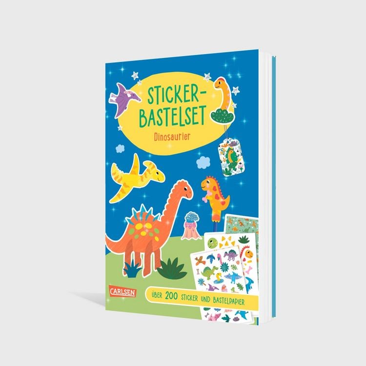 Produktbild: Bastelset f&uuml;r Kinder: Sticker-Bastelset: Dinosaurier