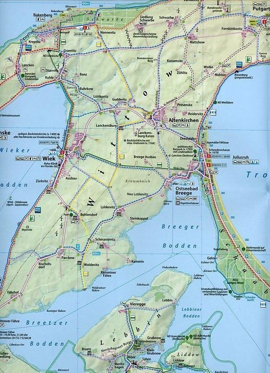 Produktbild: Rad- und Wanderkarte R&uuml;gen - Hiddensee