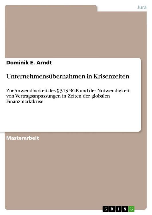 Produktbild: Unternehmens&uuml;bernahmen in Krisenzeiten
