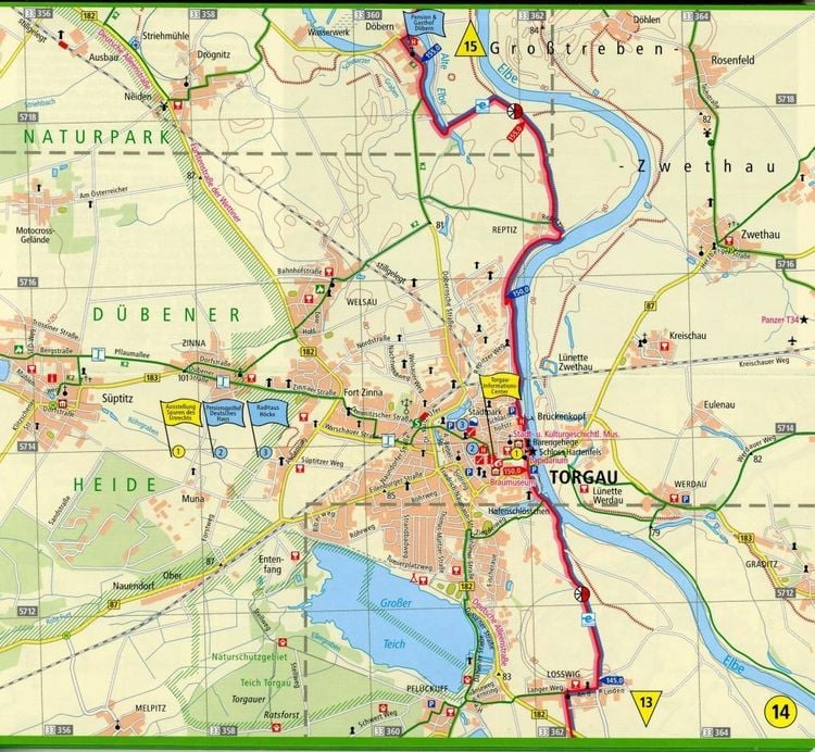Produktbild: Elberadweg 1, Bad Schandau - Dessau 1 : 50 000