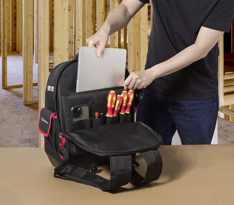 Produktbild: TOOLCRAFT TO-10207233 Werkzeugrucksack unbest&uuml;ckt (B x H x T) 35 x 45 x 23cm