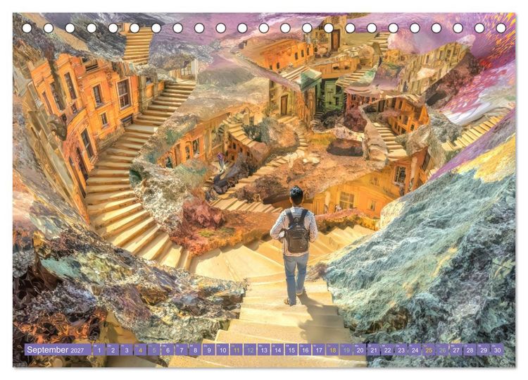 Produktbild: Treppenlabyrinthe &ndash; Die Suche nach dem Weg (Tischkalender 2027 DIN A5 quer), CALVENDO Monatskalender