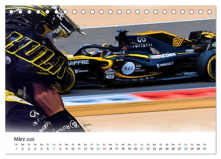 Produktbild: K&ouml;nigsklasse FORMEL 1 (Tischkalender 2026 DIN A5 quer), CALVENDO Monatskalender