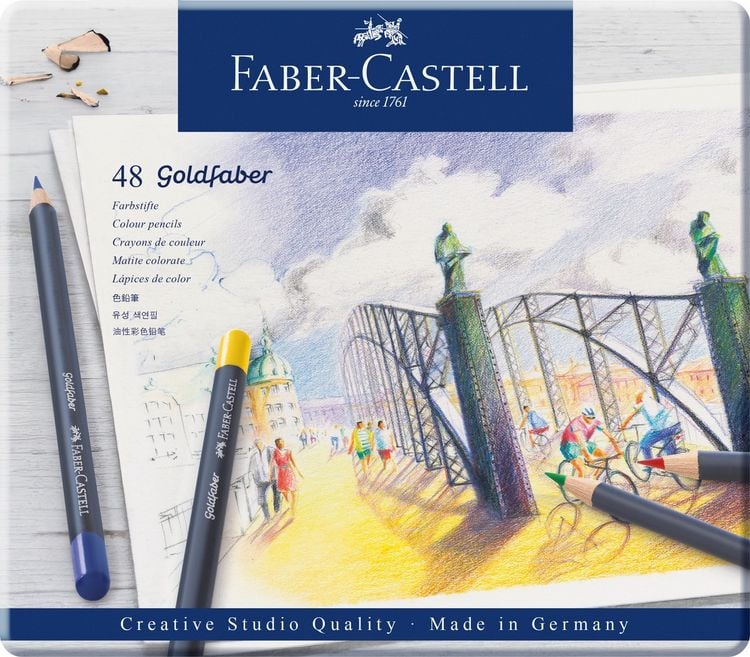 Produktbild: Faber-Castell Farbstifte Goldfaber, 48er Set Metalletui