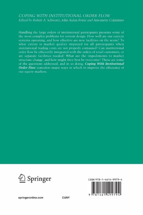 Produktbild: Coping With Institutional Order Flow