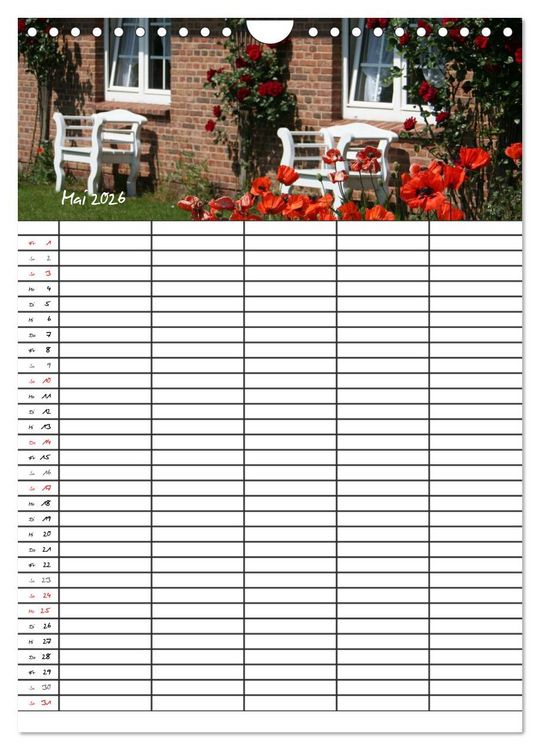 Produktbild: Familienplaner - Sylt (Wandkalender 2026 DIN A4 hoch), CALVENDO Monatskalender