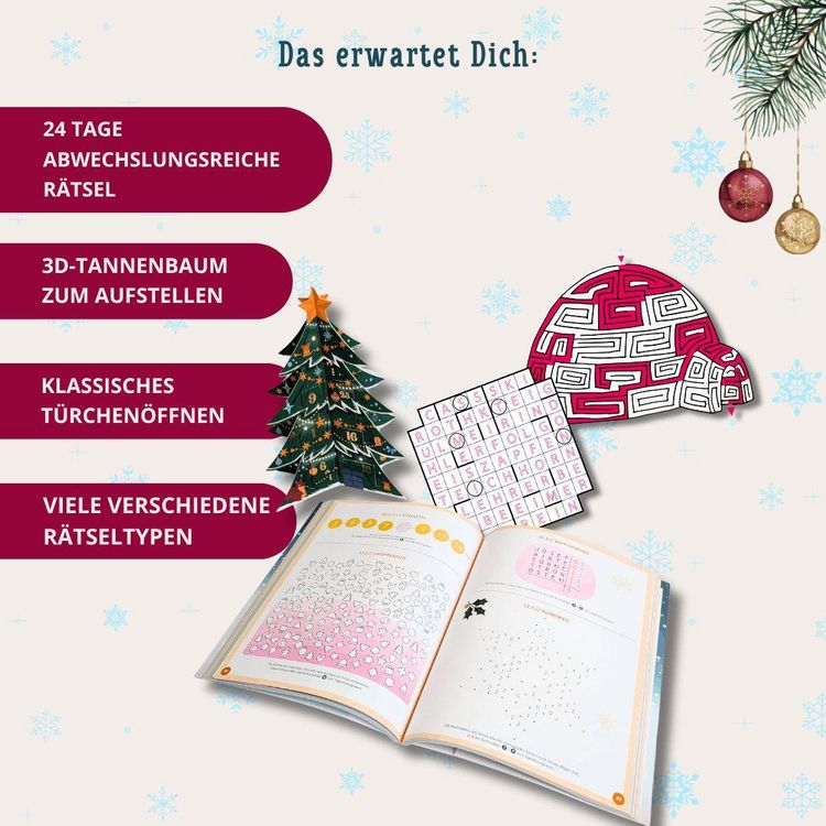 Produktbild: O R&auml;tselbaum! &ndash; 3D-Adventskalender zum Aufstellen und Aufklappen