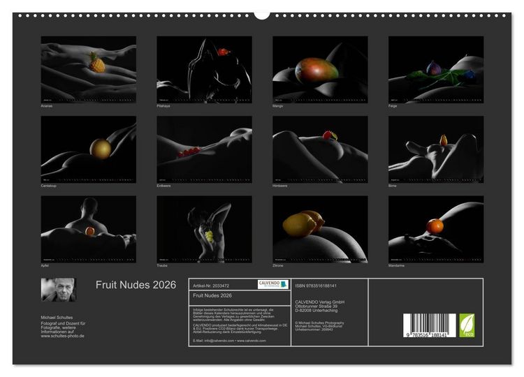 Produktbild: Fruit Nudes 2026 (hochwertiger Premium Wandkalender 2026 DIN A2 quer), Kunstdruck in Hochglanz